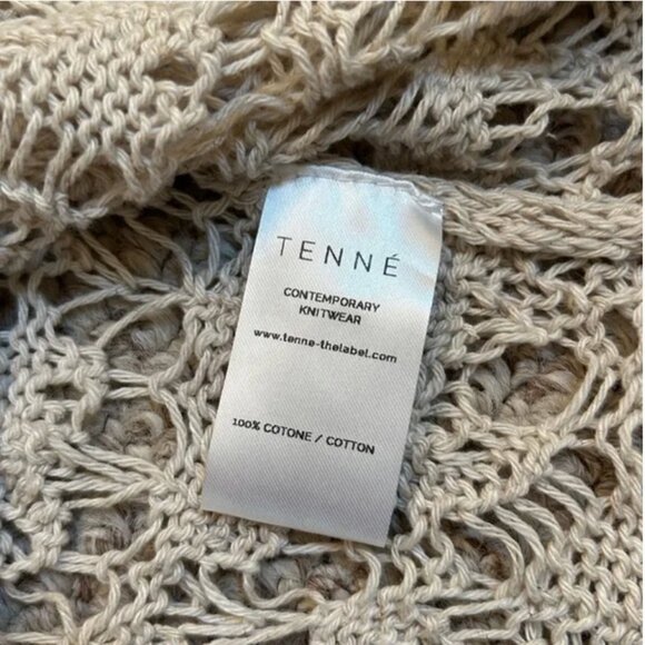 Tenne Knit Crochet Polo sweater blouse top size M - Picture 5 of 7